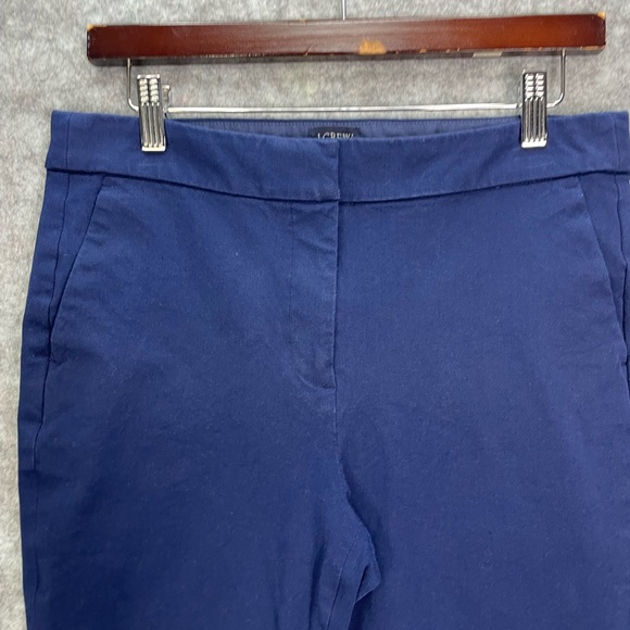J.Crew Women’s Kelsey Pant Size 10 Solid Blue Straight Leg Casual Work - Picture 2 of 11
